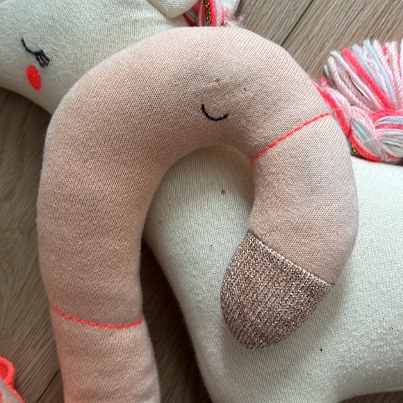 Meri Meri Flamingo + Unicorn Organic Cotton Stuffed Animals - Picture 9 of 10